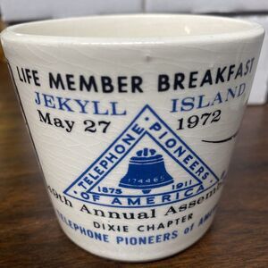 1972 Jekyll Island Coffee Mug Telephone Pioneers of America Dixie Chapter MCP
